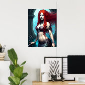 Fantasy Mermaid Poster (Thuiskantoor)