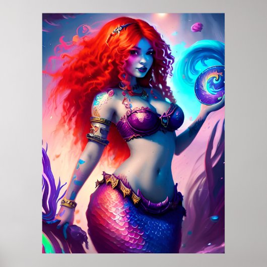 Fantasy Mermaid Poster (Voorkant)