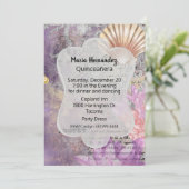 Fantasy Mermaid Quinceañera Kaart (Staand voorkant)