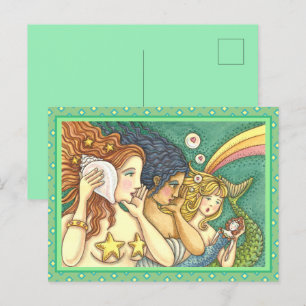 FANTASY MERMAID SISTERHOOD SHARING SECRET WISDOMS BRIEFKAART