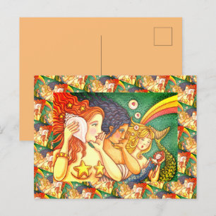 FANTASY MERMAID SISTERHOOD SHARING SECRET WISDOMS BRIEFKAART