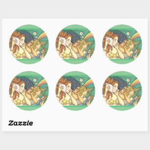 FANTASY MERMAID SISTERHOOD SHARING SECRET WISDOMS RONDE STICKER