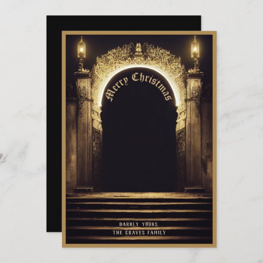 Fantasy Merry kerstvakanay Kaart (Voorkant / Achterkant)