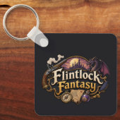 Fantasy met vuursteenslot sleutelhanger (Voorkant)