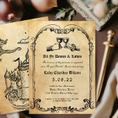 Fantasy Middeleeuws graveren Vrijgezellenfeest Kaart