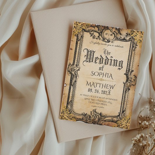 Fantasy Middeleeuwse Bruiloft Kaart