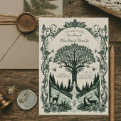 Fantasy middeleeuwse graveerkunst Kunst Bruiloft Kaart