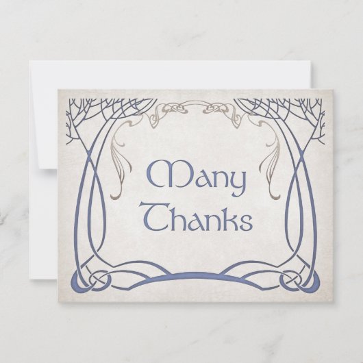 Fantasy middeleeuwse Keltische bruiloft Bedankkaart (Voorkant)