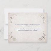 Fantasy middeleeuwse Keltische bruiloft Bedankkaart (Achterkant)