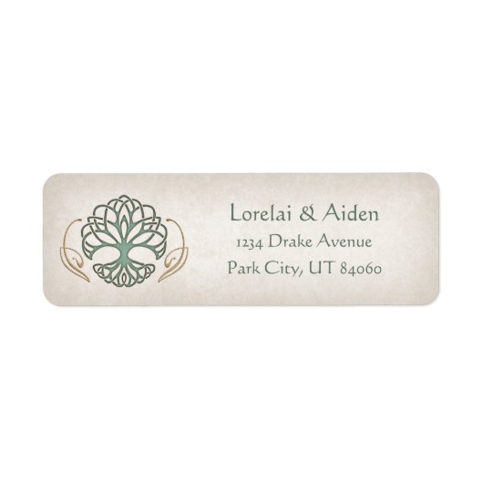 Fantasy middeleeuwse Keltische bruiloft Etiket (Voorkant)