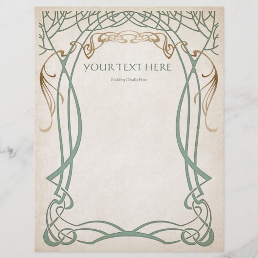 Fantasy middeleeuwse Keltische bruiloft Flyer (Voorkant)