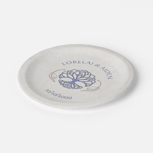 Fantasy middeleeuwse Keltische bruiloft Papieren Bordje (Gekanteld)