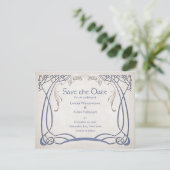 Fantasy middeleeuwse Keltische bruiloft Save The Date (Staand voorkant)