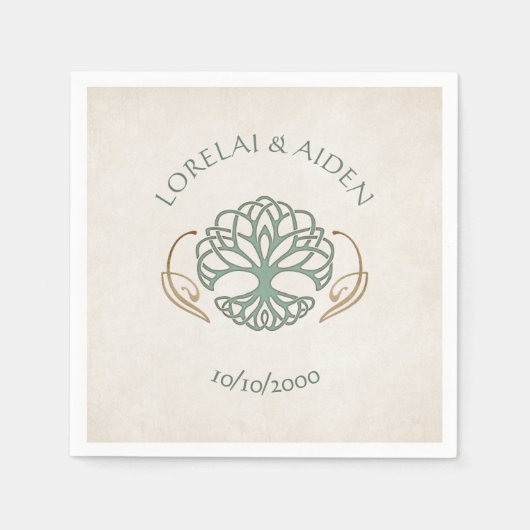 Fantasy middeleeuwse Keltische bruiloft Servet (Voorkant)