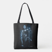 Fantasy middeleeuwse krijger in pantser illustrati tote bag (Achterkant)