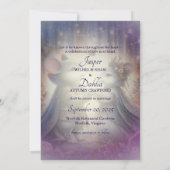 Fantasy middeleeuwse sprookjesachtige muis paar br save the date (Achterkant)