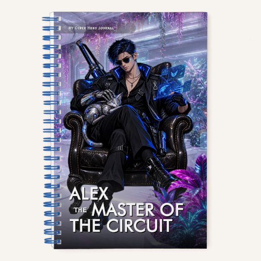 Fantasy Mijn Cyber Held Avonturen Notitieboek (Voorkant)