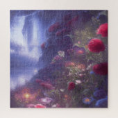 Fantasy Misty Rainy Magical Garden Landschap Legpuzzel (Verticaal)