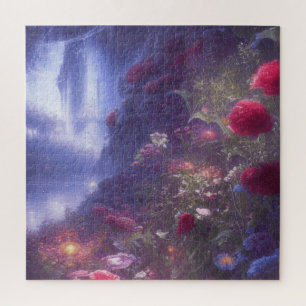 Fantasy Misty Rainy Magical Garden Landschap Legpuzzel