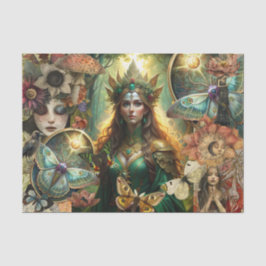 Fantasy Mixed Media Collage Decoupage Tissuepapier