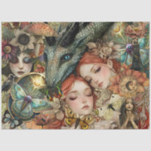 Fantasy Mixed Media Tuin Collage Decoupage