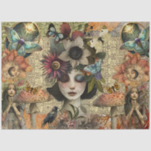 Fantasy Mixed Media Tuin Collage Decoupage