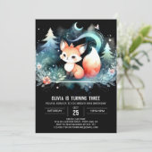 Fantasy Modern Fox Verjaardag digitaal Kaart (Staand voorkant)