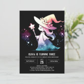 Fantasy Modern Wizard Verjaardag Kaart (Staand voorkant)