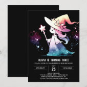 Fantasy Modern Wizard Verjaardag Kaart (Voorkant / Achterkant)