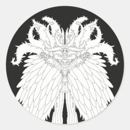 Fantasy Monster Ronde Sticker