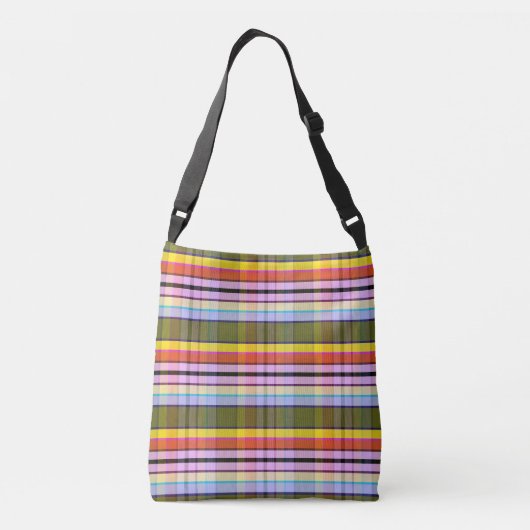 Fantasy Mood Plaid LD Crossbody Tas (Achterkant)