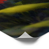 Fantasy mooi blauw fee meisje poster (Hoek)