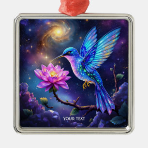 Fantasy Mooie Bloem Kleine Vogel Metalen Ornament
