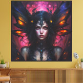 Fantasy Mooie Bloemen Pixie Fairy Princess Canvas Afdruk (Insitu (Woonkamer))