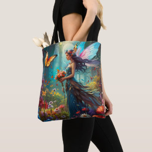 Fantasy Mooie Fairy Bloemtuin Tote Bag