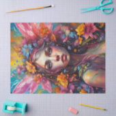 Fantasy Mooie Kleurrijke Bloemenfee Decoupage Tissuepapier (Craft)