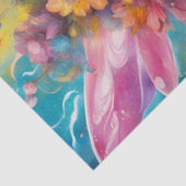 Fantasy Mooie Kleurrijke Bloemenfee Decoupage Tissuepapier (Detail)