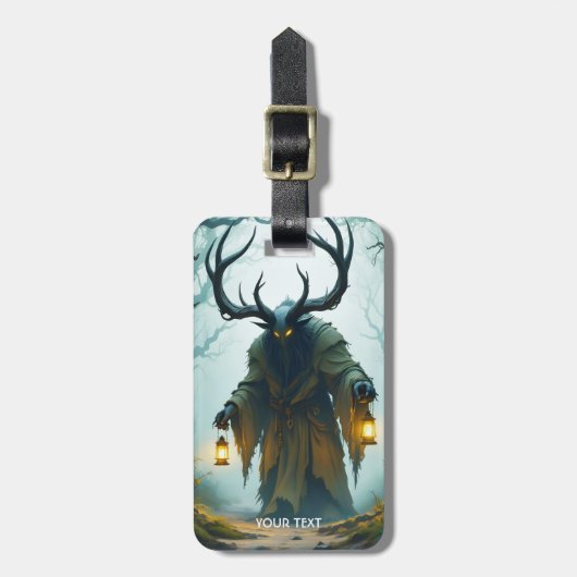 Fantasy Mooie Kolossale Schaduwrijke Reus Bagagelabel (Voorkant verticaal)