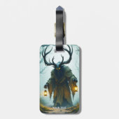 Fantasy Mooie Kolossale Schaduwrijke Reus Bagagelabel (Achterkant verticaal)