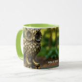 Fantasy Mooie Koperen Uil Schaatsen Mok (Voorkant links)