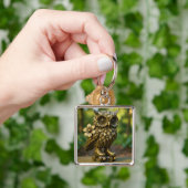 Fantasy Mooie Koperen Uil Schaatsen Sleutelhanger (Hand)