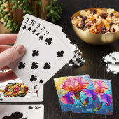 Fantasy Mooie Oranje Roze Bloem Pokerkaarten (Insitu)