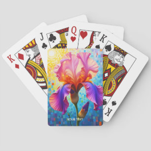 Fantasy Mooie Oranje Roze Bloem Pokerkaarten
