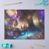 Fantasy Mooie Paarse Bloemenfee Decoupage Tissuepapier (Craft)