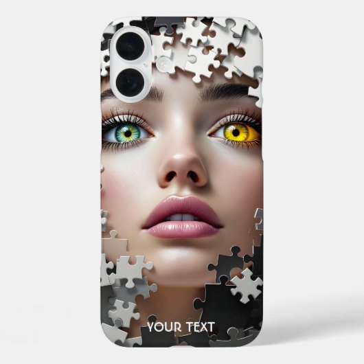 Fantasy Mooie Puzzel Meisjesgezicht Case-Mate iPhone Case (Achterkant)
