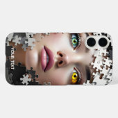 Fantasy Mooie Puzzel Meisjesgezicht Case-Mate iPhone Case (Achterkant (horizontaal))