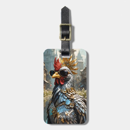 Fantasy Mooie Roster Zonnebril Bloemen Bagagelabel (Voorkant verticaal)