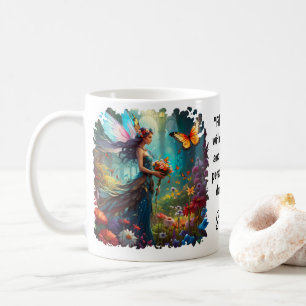 Fantasy Mooie Vlinder Fairy Garden Quote Koffiemok