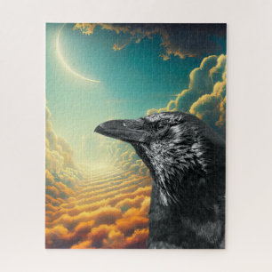 Fantasy Moon Black Raven Legpuzzel