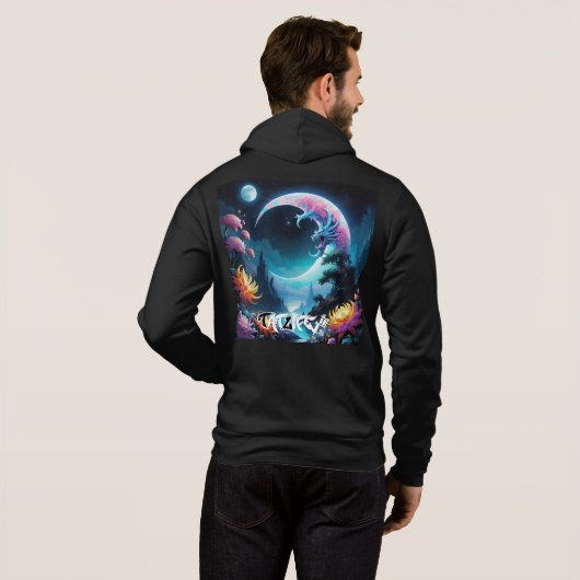 Fantasy Moon Dragon Hoodie (Achterkant volledig)